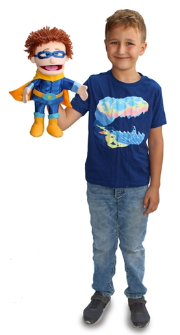 Silly Puppets Superhero Boy 14"