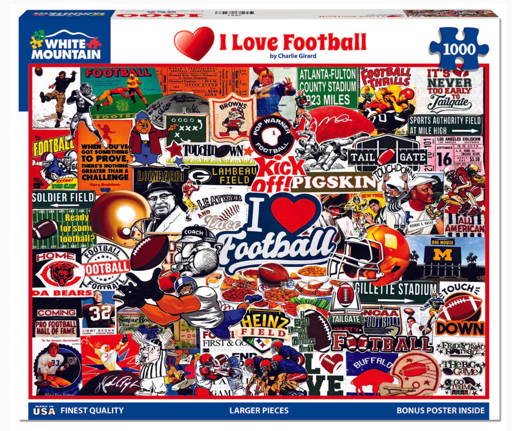 1000 pc I Love Football Puzzle