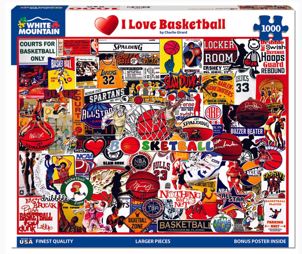 1000 pc I Love Basketball Puzzle