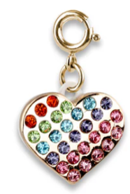 Sparkle Heart Rainbow Charm