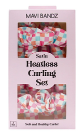 Checkered Satin Curling Set