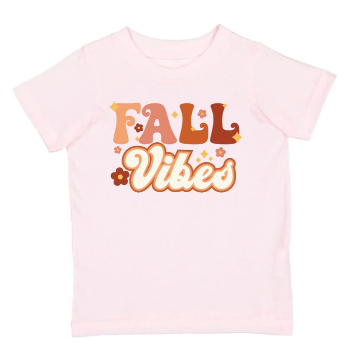 Fall Vibes 3T Pink Tee