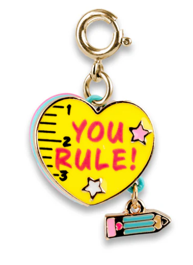 Gold You Rule Heart Charm