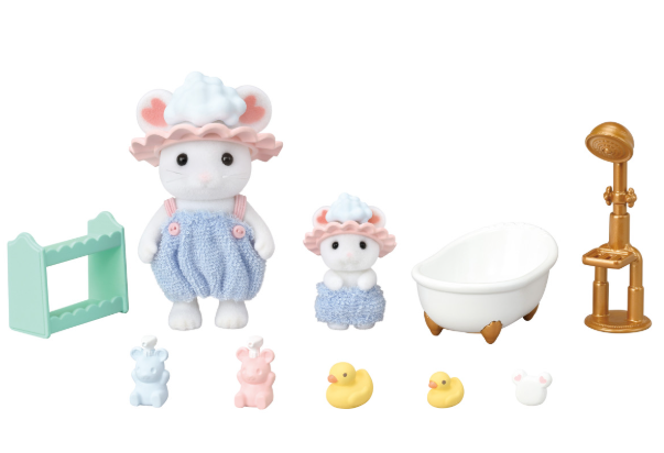 Calico Critters Bathtime Bubble Siblings