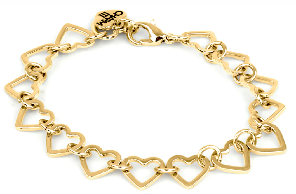 Gold Heart Chain Bracelet