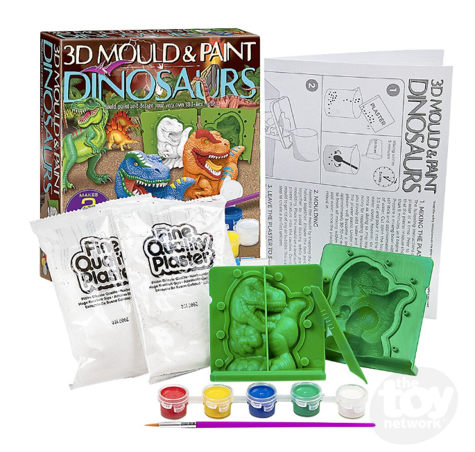 3D Mould & Paint Dinosaurs Kit