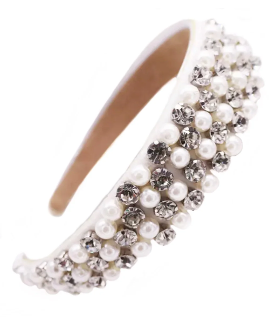 Pearl Pizzazz Rhinestone Headband