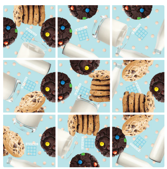 Squzzle Cookies And Milk Puzzle