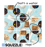 Squzzle Cookies And Milk Puzzle