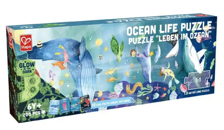 200 pc Ocean Life Glow Puzzle