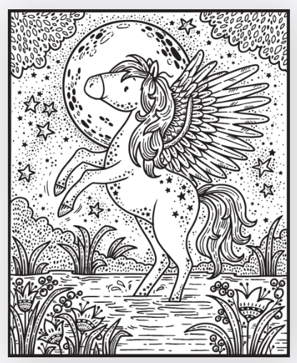 Magic Painting Book Magical Creatures