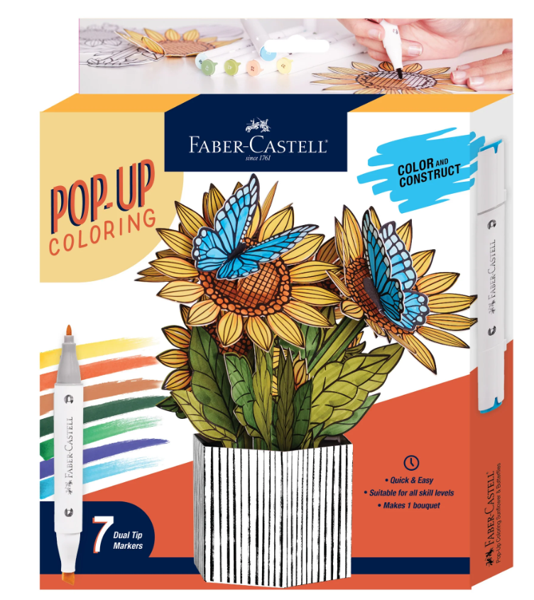 Sunflowers And Butterflies Pop Up Color