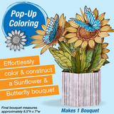 Sunflowers And Butterflies Pop Up Color