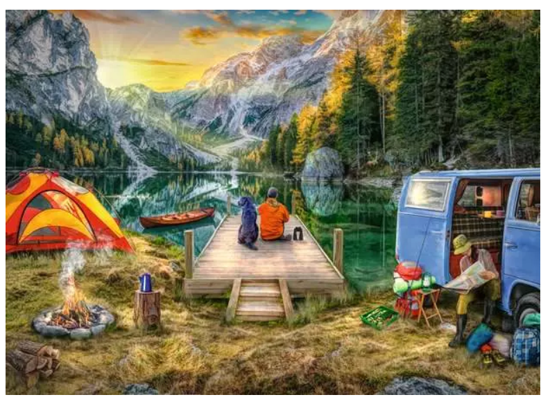 1000 pc Calm Campsite Puzzle