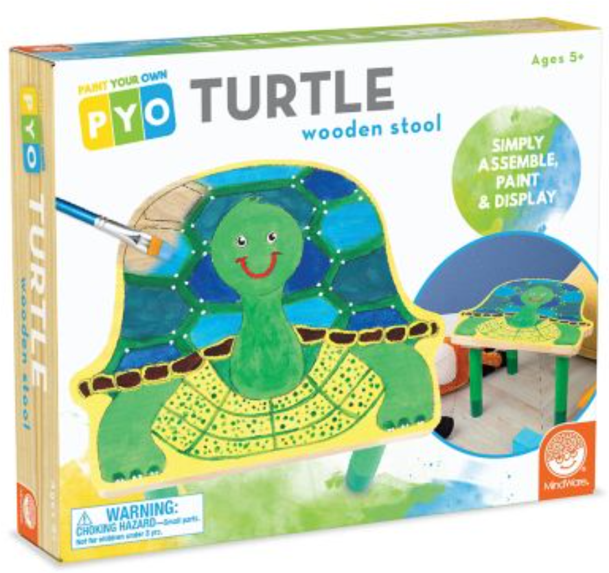 Paint Your Own Turtle Wooden Stool