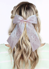 Long Pearl Hair Bows