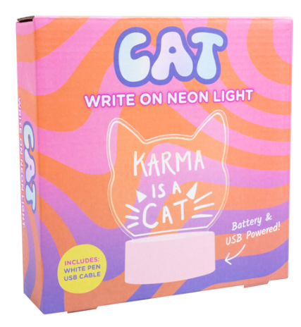 Cat Acrylic Light Up Sign