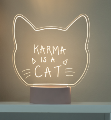 Cat Acrylic Light Up Sign