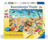 24 pc Fun At The Beach Floor Puzzle