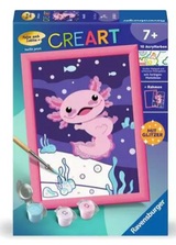 CreArt Painting by Numbers Axolotl With Glitter
