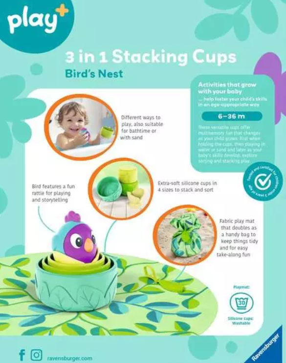 Play+ Birds Nest Stacking Cup