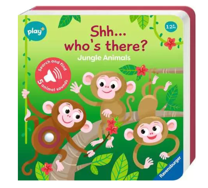 Play+ Shh Who's There Jungle Animals Book