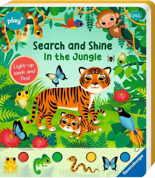 Play+ In The Jungle Search And Shine Book