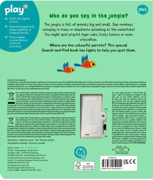 Play+ In The Jungle Search And Shine Book