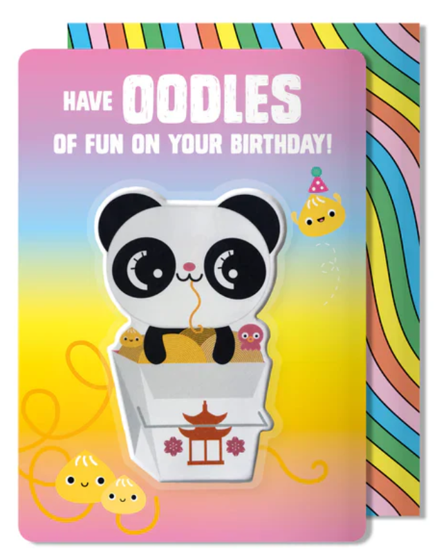 Panda Puffy Sticker Card