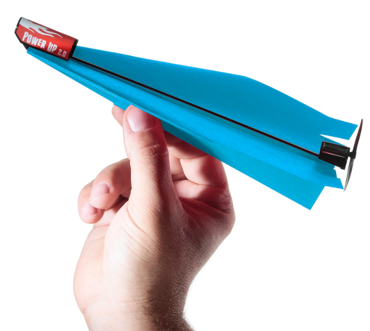 Blue Powerup 2.0 Paper Airplane Kit