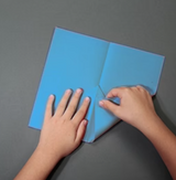 Blue Powerup 2.0 Paper Airplane Kit
