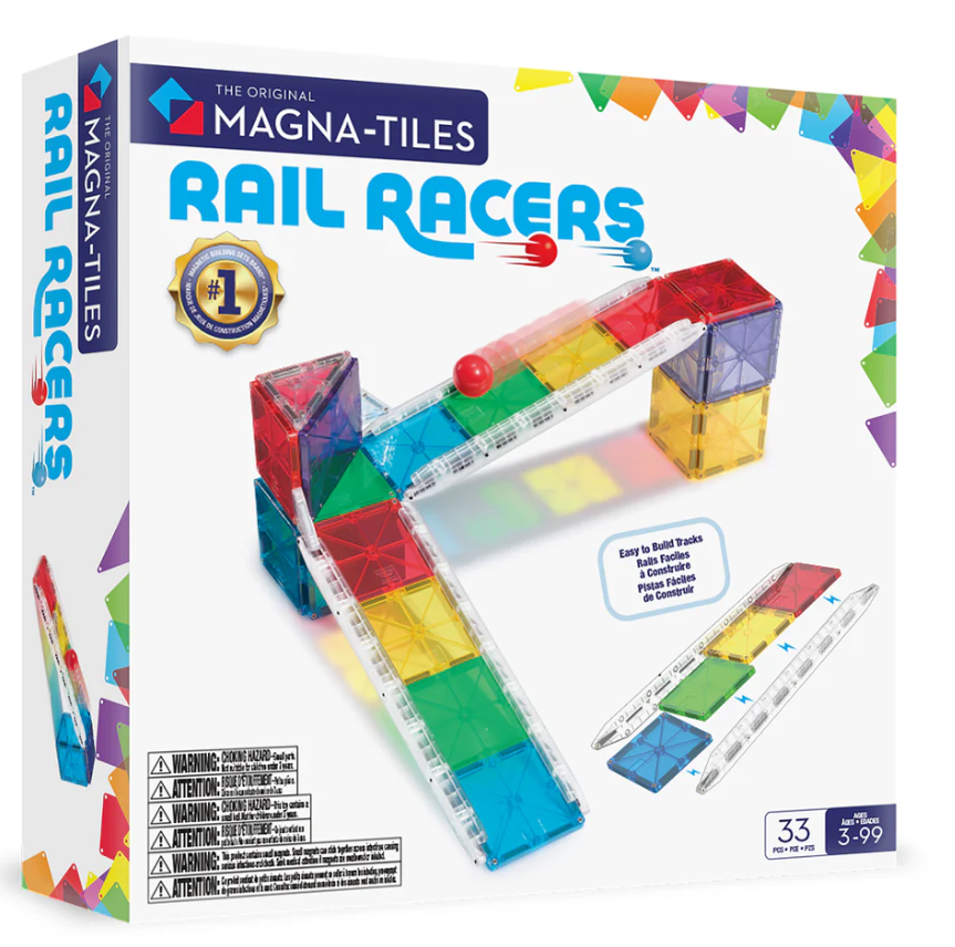 Magna-Tiles® Rail Racers 33 piece set