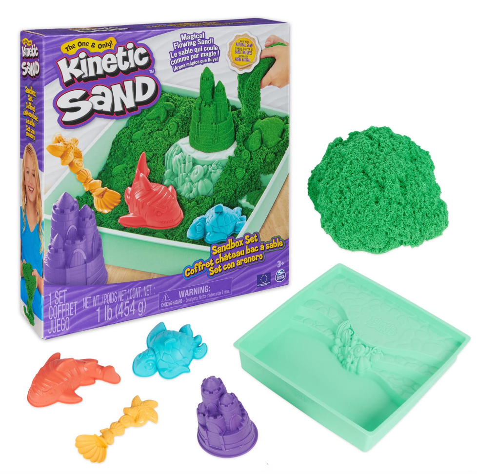 Green Kinetic Sand Sandbox Set