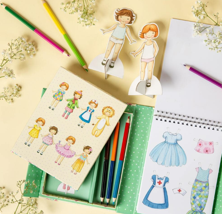 Vintage Paper Dolls Kit