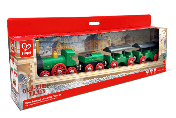 Retro Train With Foldable Chimney