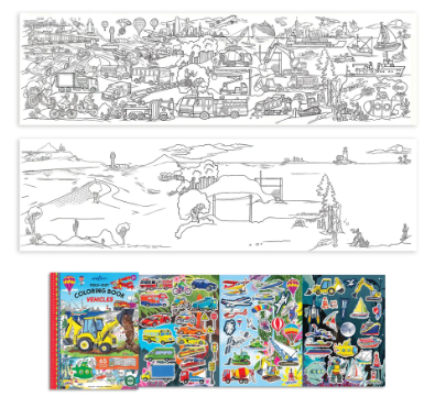 Vehicles Fold Out Coloring Book