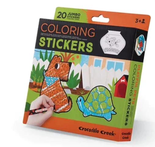 Coloring Stickers Playful Pets