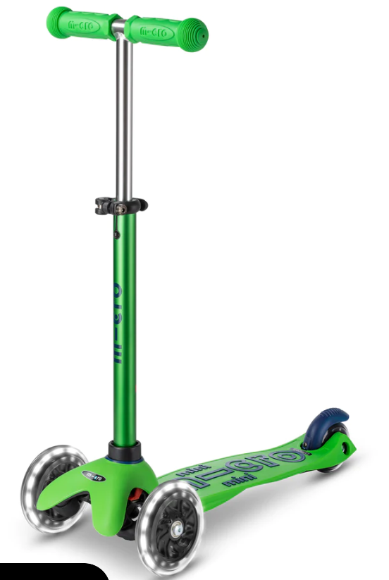 Mini Deluxe LED Green Blue Scooter