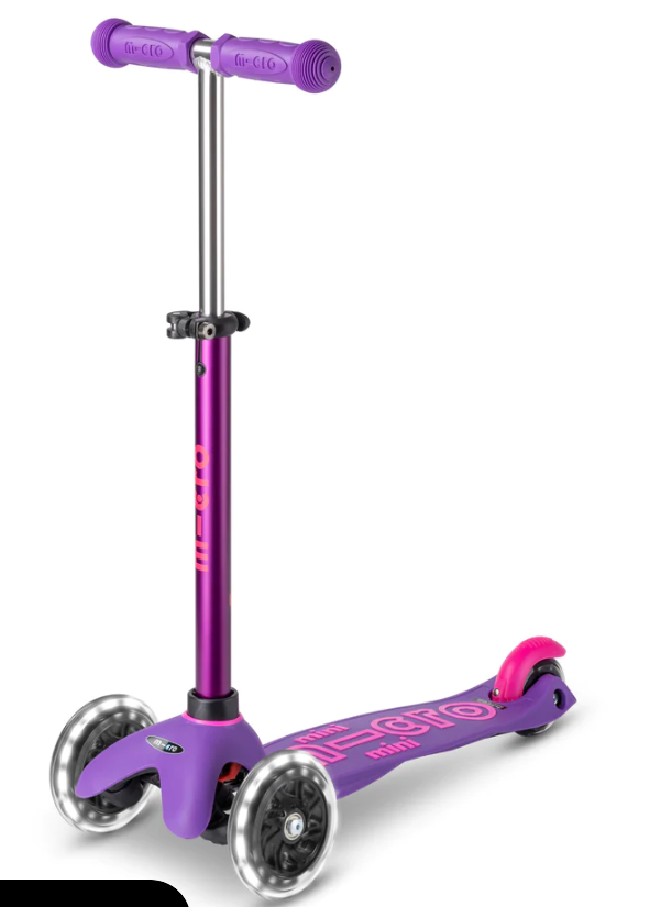 Mini Deluxe LED Purple Pink Scooter