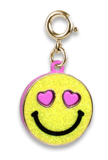 Smiley Face Glitter Charm