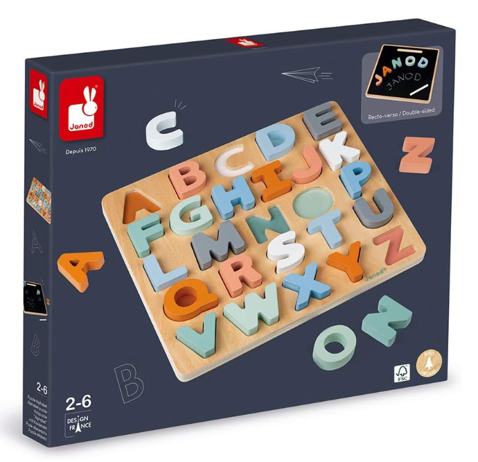 Alphabet Puzzle and Chalkboard