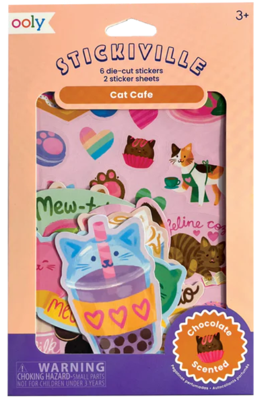 Cat Cafe Scented Stickers