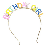 Birthday Girl Headband Rainbow