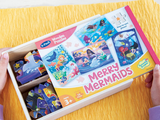 Merry Mermaids 4 Pack Wood Puzzle