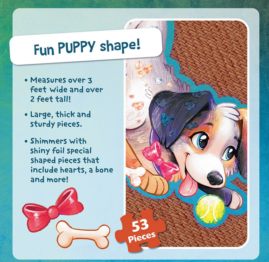 Shiny Puppy Floor Puzzle 43pc