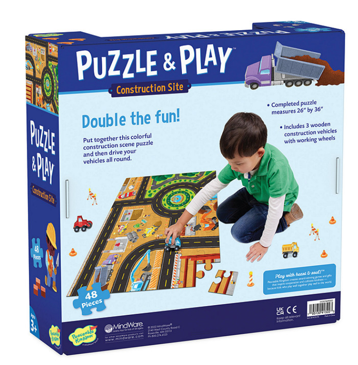 48 pc Construction Site Puzzle and Play