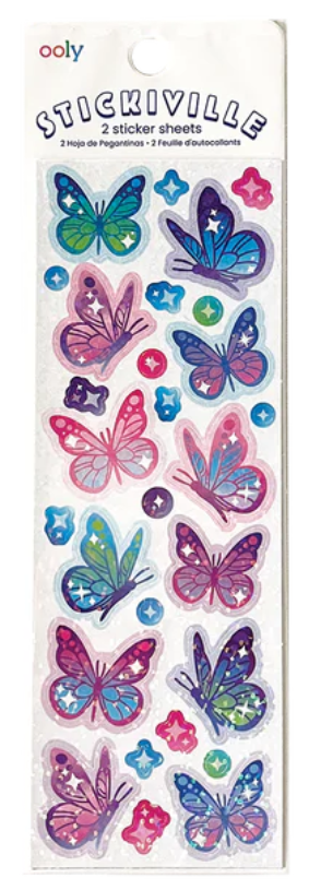 Glittery Butterfly Stickers