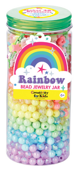 Rainbow Jewelry Bead Jar