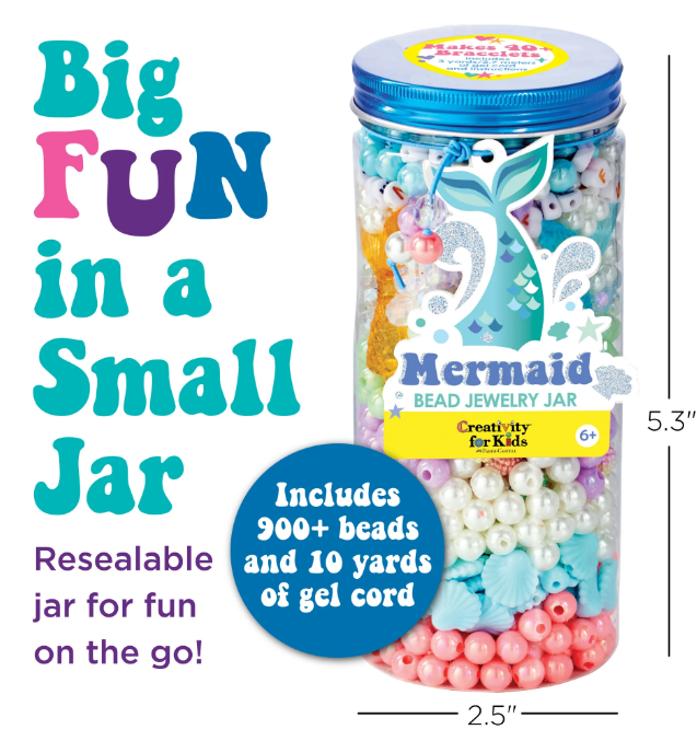 Mermaid Bead Jewelry Jar