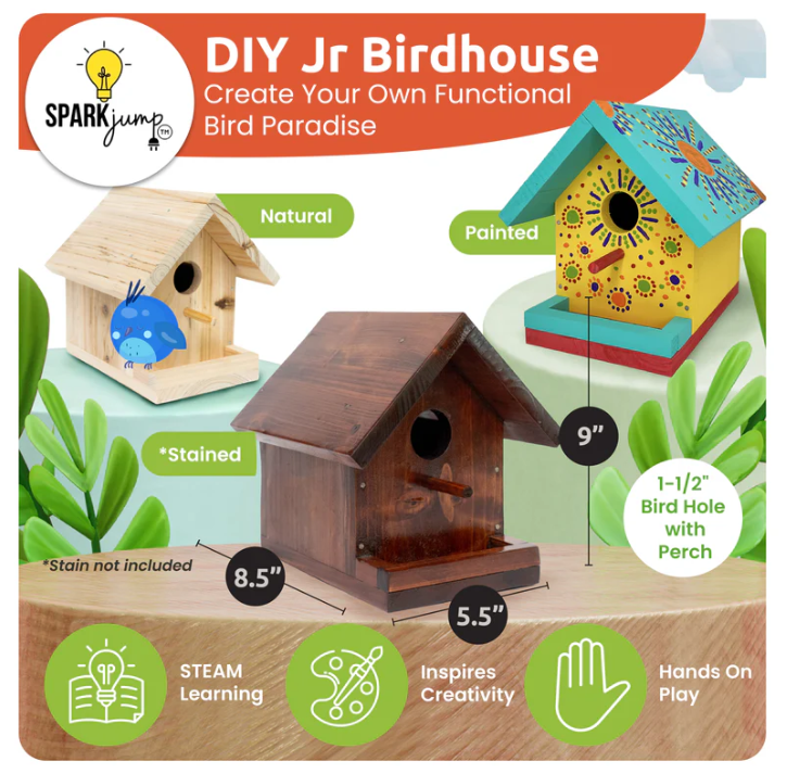 Junior Birdhouse Woodworking Kit